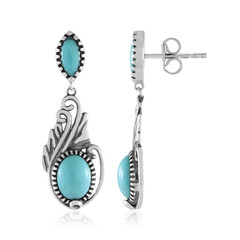 Pendientes en plata con Turquesa bella durmiente (Faszination Türkis)