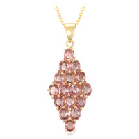 Collar en oro con Zafiro Padparascha no calentado (AMAYANI)