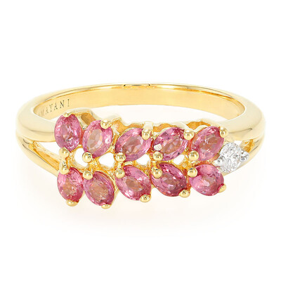 Anillo en oro con Zafiro Padparascha no calentado (AMAYANI)