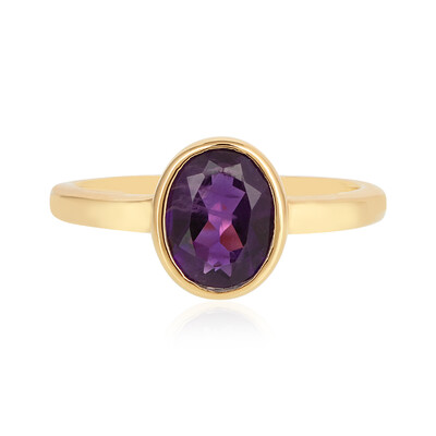 Anillo en plata con Amatista de Zambia