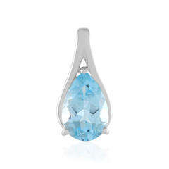 Colgante en plata con Topacio azul cielo