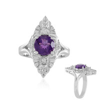 Anillo en plata con Amatista de Zambia