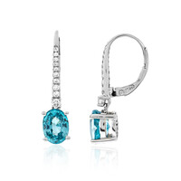 Pendientes en platino con Zircón de Ratanak Kirí
