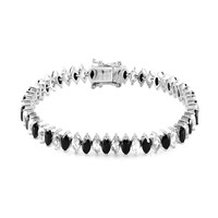 Brazalete en plata con Espinela negra