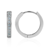 Pendientes en plata con Topacio azul suizo