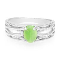 Anillo de hombre en plata con Crisoprasa imperial