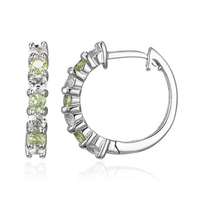Pendientes en plata con Topacio blanco