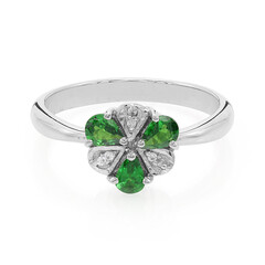 Anillo en plata con Tsavorita de Kenia AAA