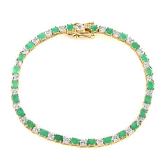 Brazalete en plata con Esmeralda de Socoto
