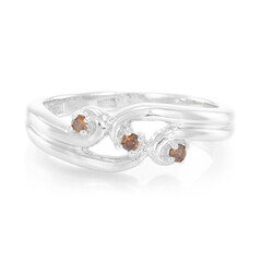 Anillo de hombre en plata con Diamante fantasía