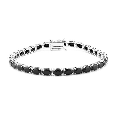 Brazalete en plata con Espinela negra