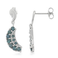 Pendientes en plata con Diamante fantasía