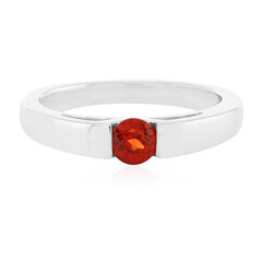 Anillo en plata con Rubí rojo atardecer