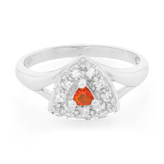 Anillo en plata con Ópalo de fuego de Querétaro
