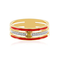 Anillo en plata con Diamante amarillo I4