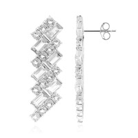 Pendientes en plata con Topacio blanco
