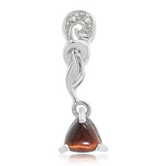 Colgante en plata con Ojo de tigre rojo
