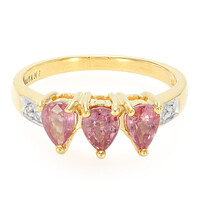 Anillo en oro con Zafiro Padparascha no calentado (AMAYANI)