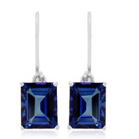 Pendientes en plata con Topacio azul royal