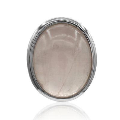 Colgante en plata con Cuarzo rosa (MONOSONO COLLECTION)