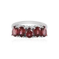 Anillo en plata con Granate de Mozambique