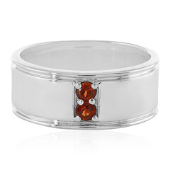 Anillo de hombre en plata con Granate de la India
