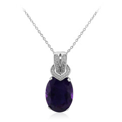Collar en plata con Amatista de Marruecos