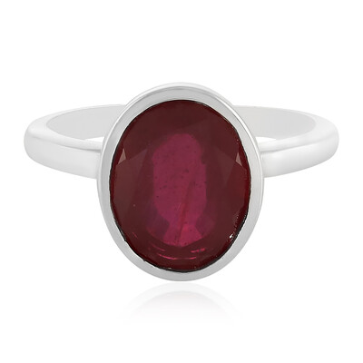 Anillo en plata con Rubí de Madagascar
