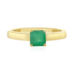Anillo en plata con Esmeralda de Brasil