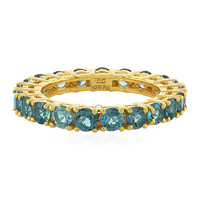 Anillo en plata con Topacio azul de Londres