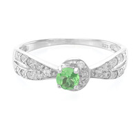 Anillo en plata con Tsavorita