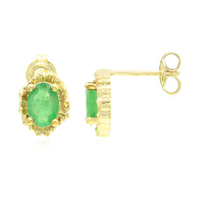 Pendientes en plata con Esmeralda de Bahía