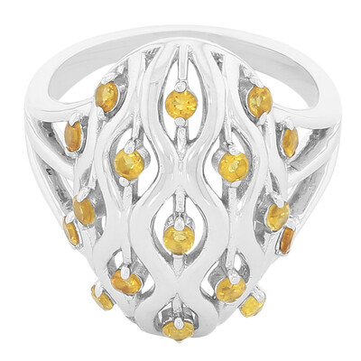 Anillo en plata con Citrino