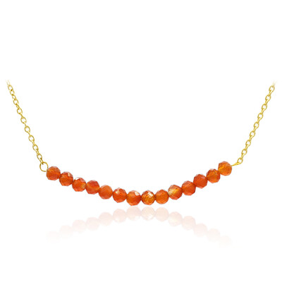 Collar en plata con Ágata Naranja