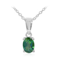 Collar en plata con Topacio verde mariposa