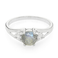 Anillo en plata con Espectrolita