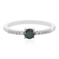 Anillo en plata con Diamante azul I3