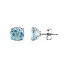 Pendientes en plata con Topacio azul cielo