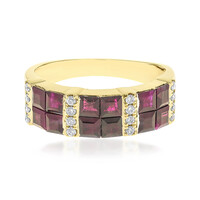 Anillo en oro con Rubí de Mozambique AAA (CIRARI)