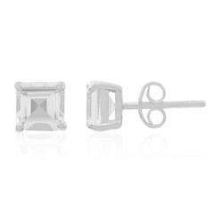 Pendientes en plata con Topacio blanco
