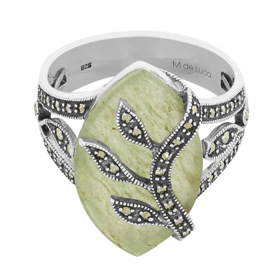 Anillo en plata con Aventurina (M de Luca)
