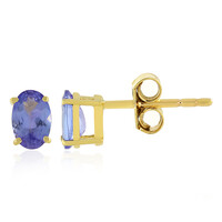 Pendientes en oro con Tanzanita AAA