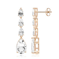 Pendientes en plata con Topacio blanco