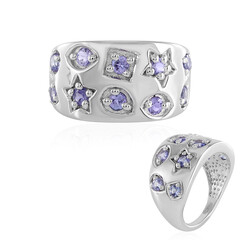 Anillo en plata con Tanzanita