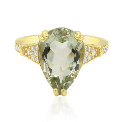 Anillo en plata con Amatista verde