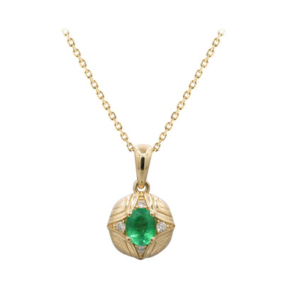 Collar en oro con Esmeralda de Zambia AAA (CIRARI)