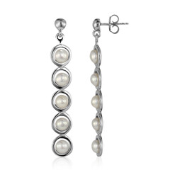 Pendientes en plata con Perla Freshwater