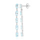 Pendientes en plata con Topacio azul cielo