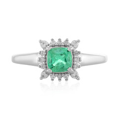 Anillo en plata con Esmeralda de Etiopía
