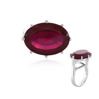 Anillo en plata con Rubí de Madagascar